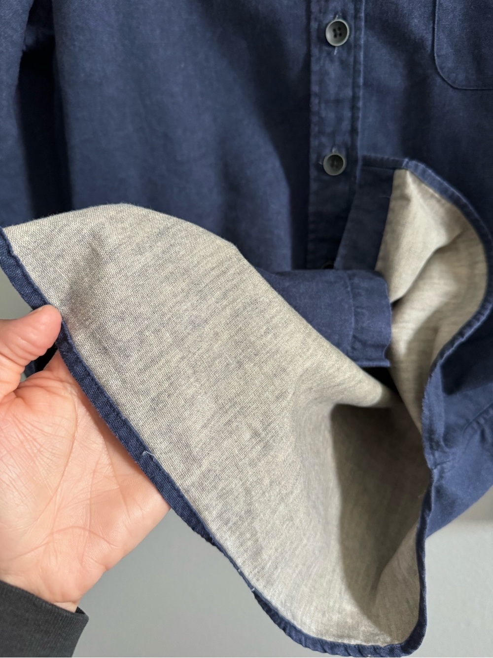 Taylor Stitch Indigo Button Down Shirt Size 40 - Picture 14 of 14